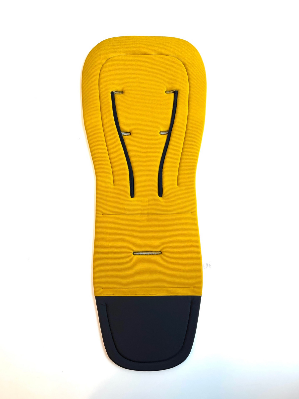 Kidiloo Univerzální podložka do kočárku, žebrovaný úplet hořčice