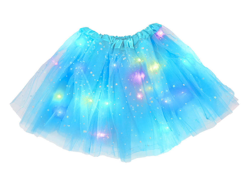 Kids World LED svítící sukně Glow Princess modrá