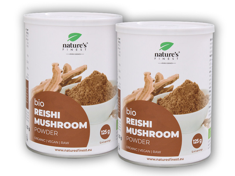 Nature's Finest 2x Reishi Mushroom Bio 125g (Lesklokorka lesklá)