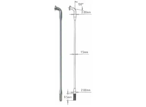 Sapim Laser drát stříbrný 277mm