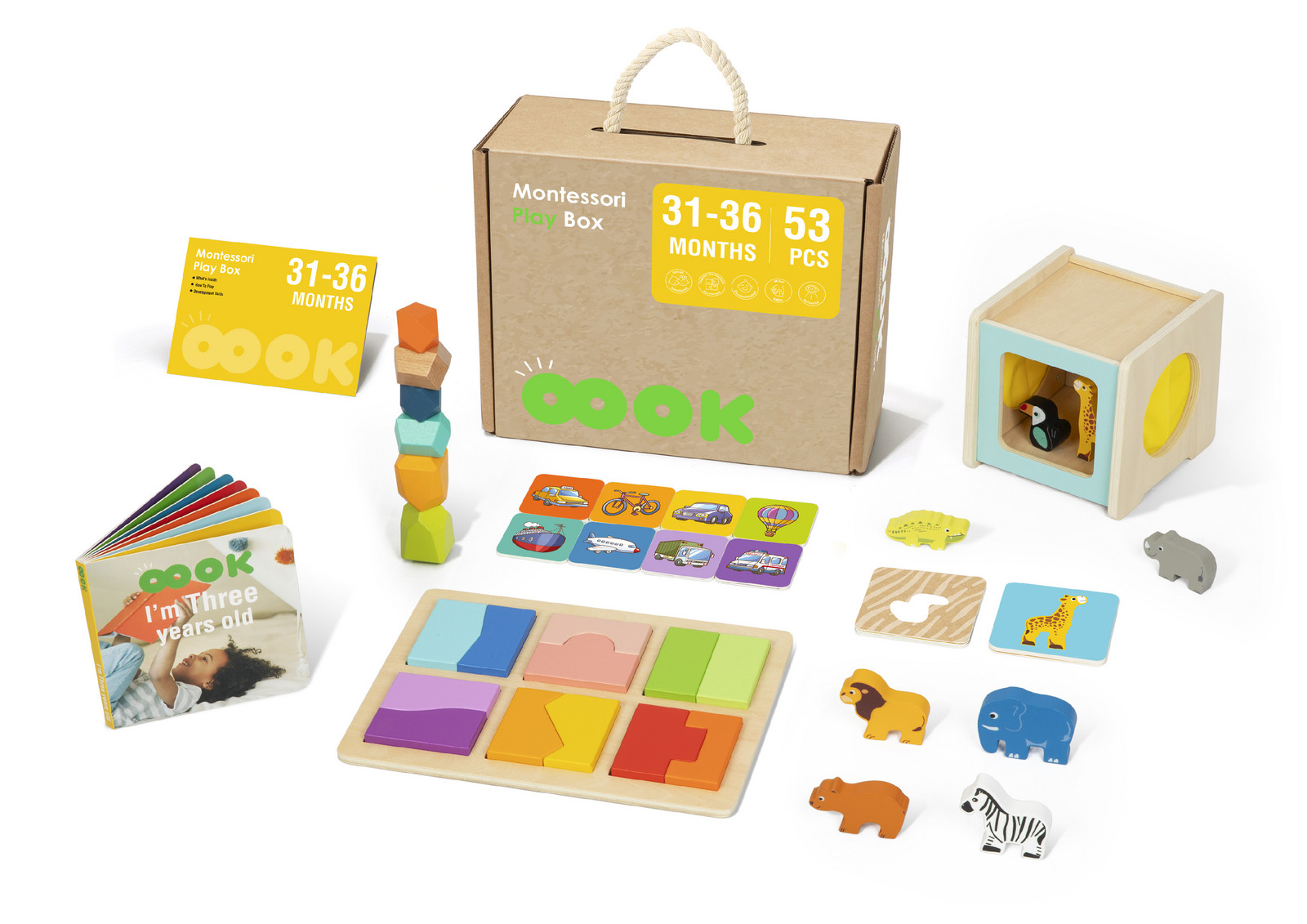 Mamido Mamido Montessori box XXL 53ks pro děti 31-36 měsíců