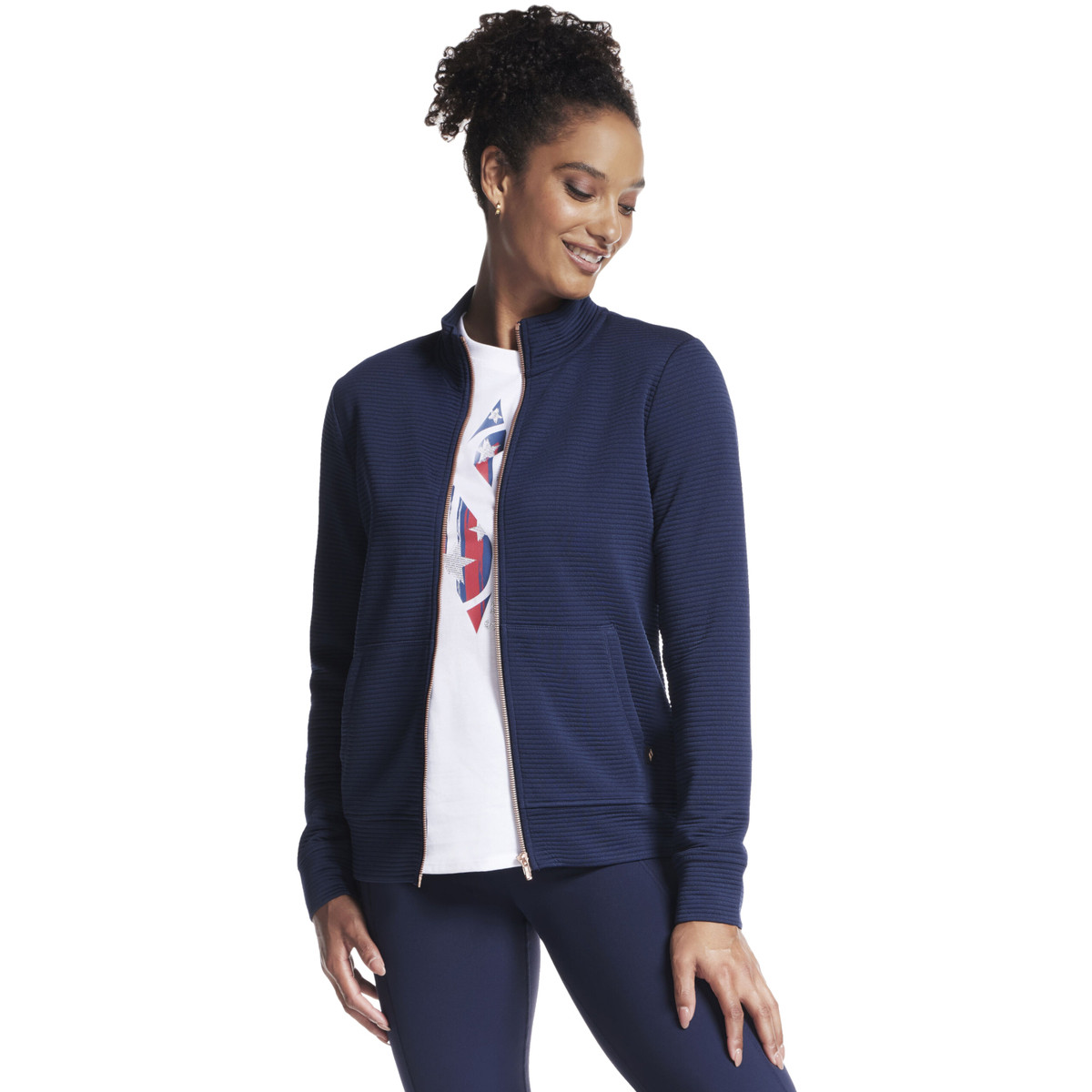 Skechers  Go Walk Everywhere Full Zip Hoodless  Modrá