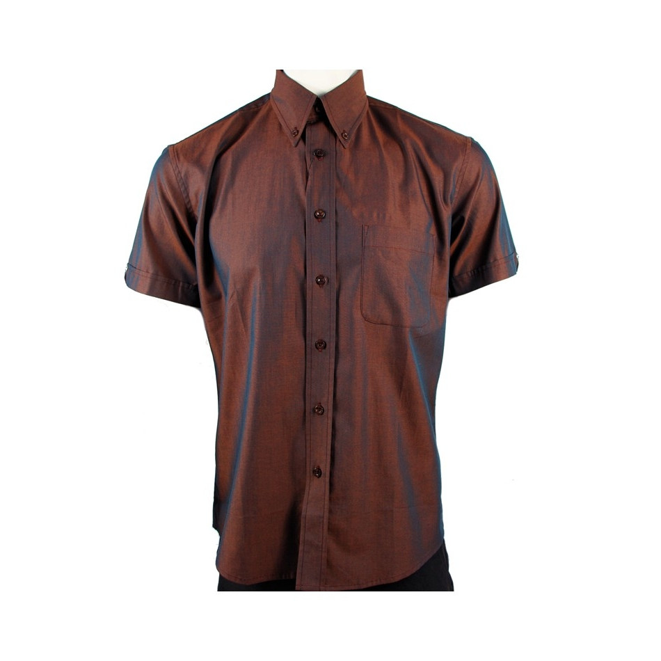 Košile Warrior Vintage Short 2 Tone - hnědá, XL