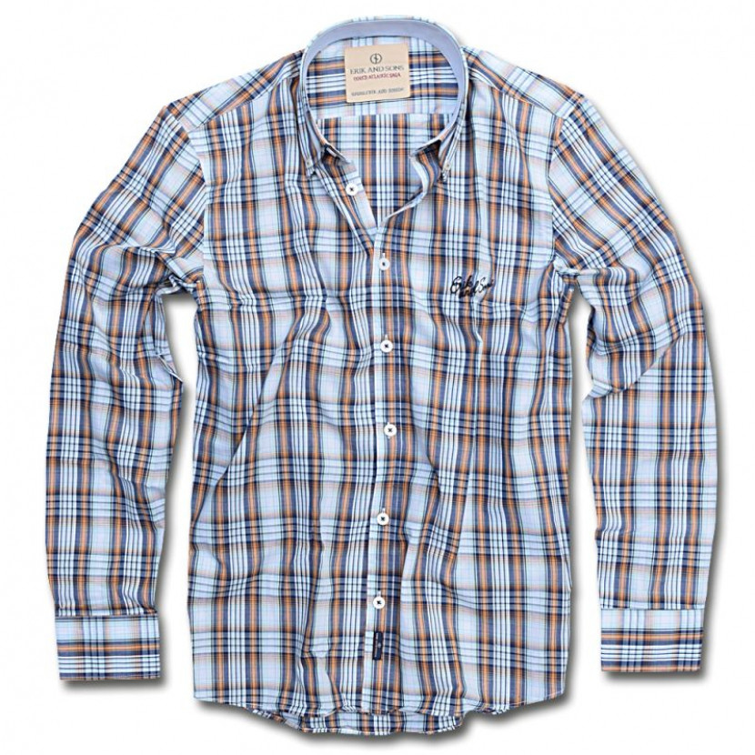 Košile pánská Erik and Sons Nordfyn - modrá, L