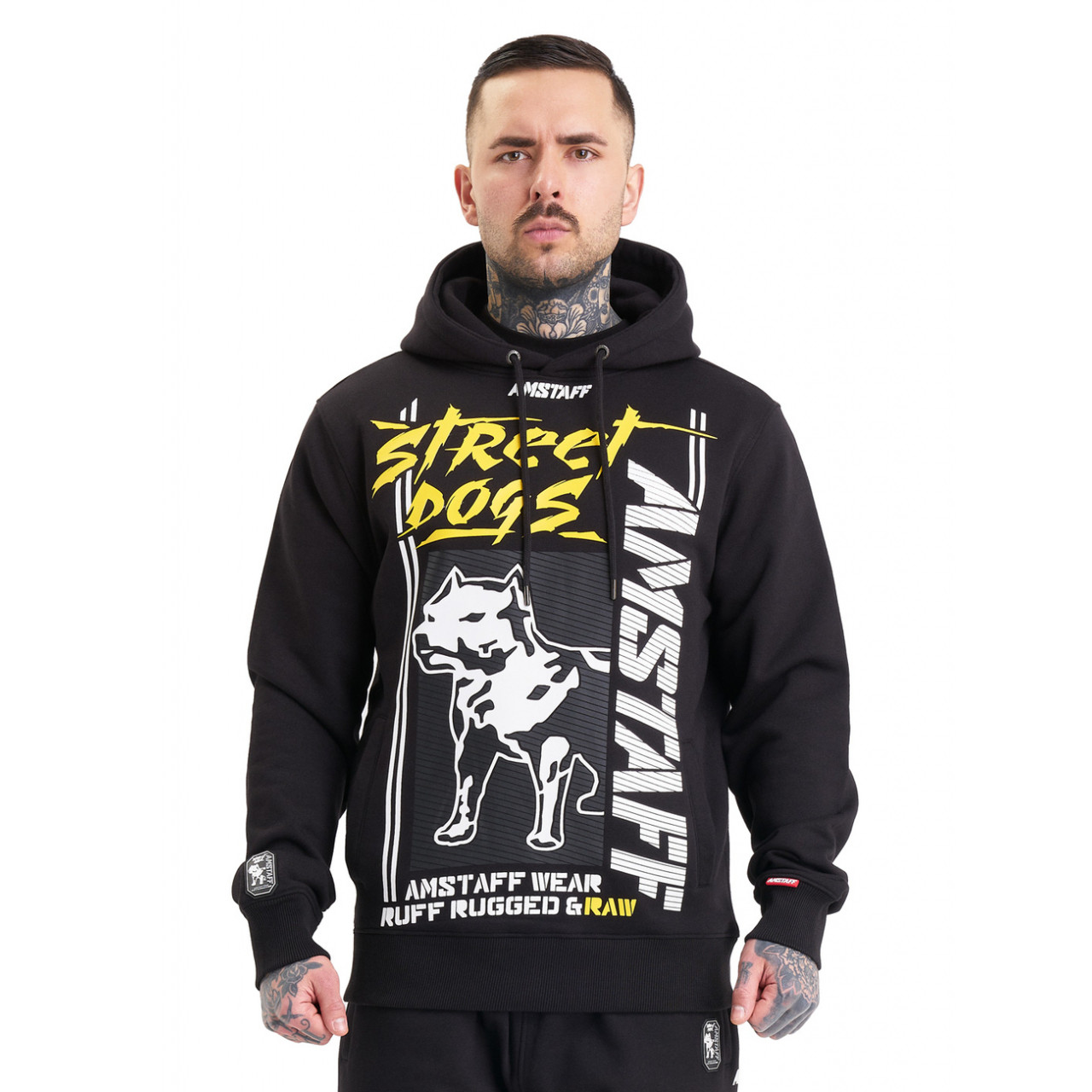 Mikina s kapucí Amstaff Hunters - černá, M