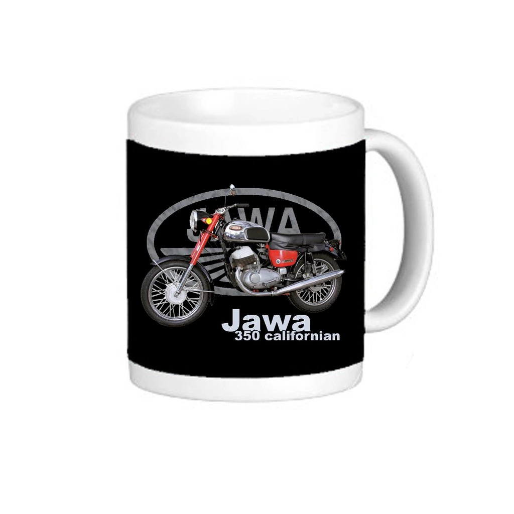 Hrnek Striker Jawa 350 Californian - černý-bílý