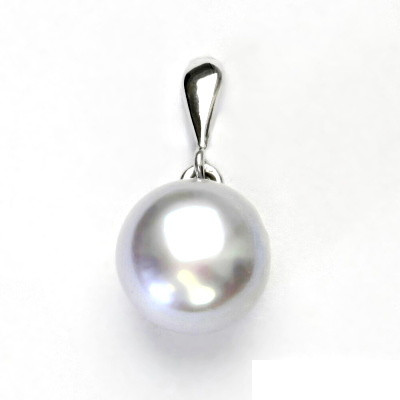 Stříbrný přívěsek, přírodní perla šedo-stříbrná, přívěšek, P 1299/22