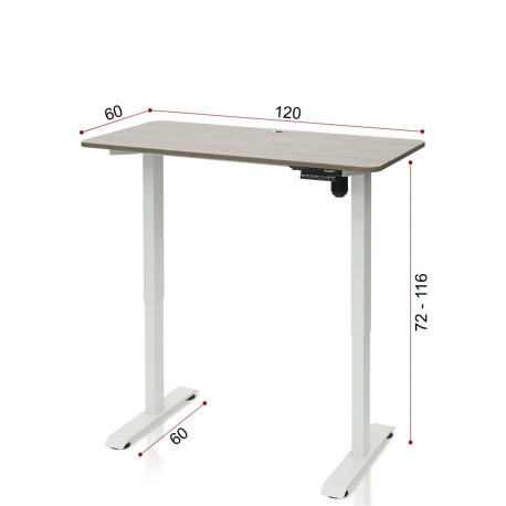 Antares Výškově stavitelný stůl Asier Barva podnože bílá podnož