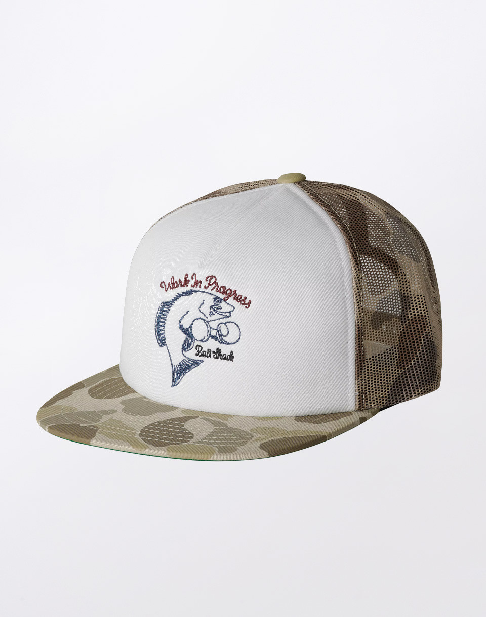Carhartt WIP Graphic Trucker Cap Camo Duck, Desert/White