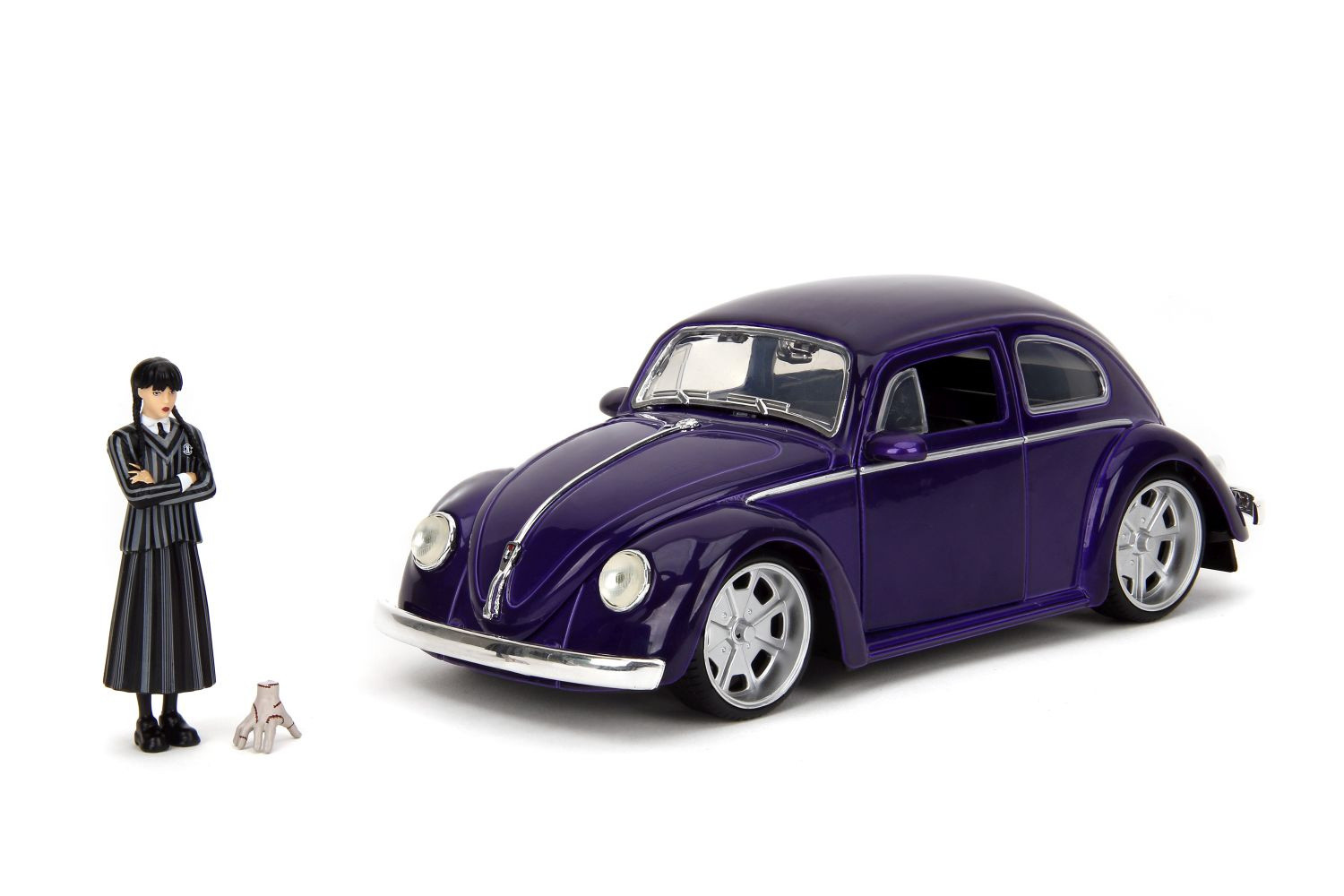 Jada Toys | Wednesday - Diecast Model 1/24 Volkswagen Beetle s figurkou Wednesday