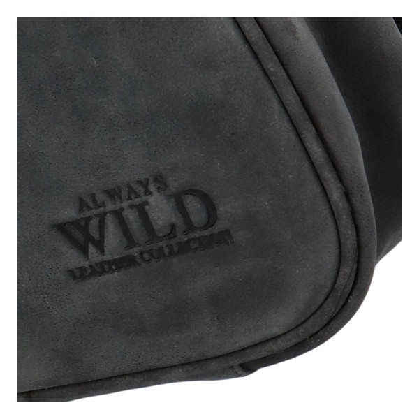 Pevný kožený batůžek Eldo, černý