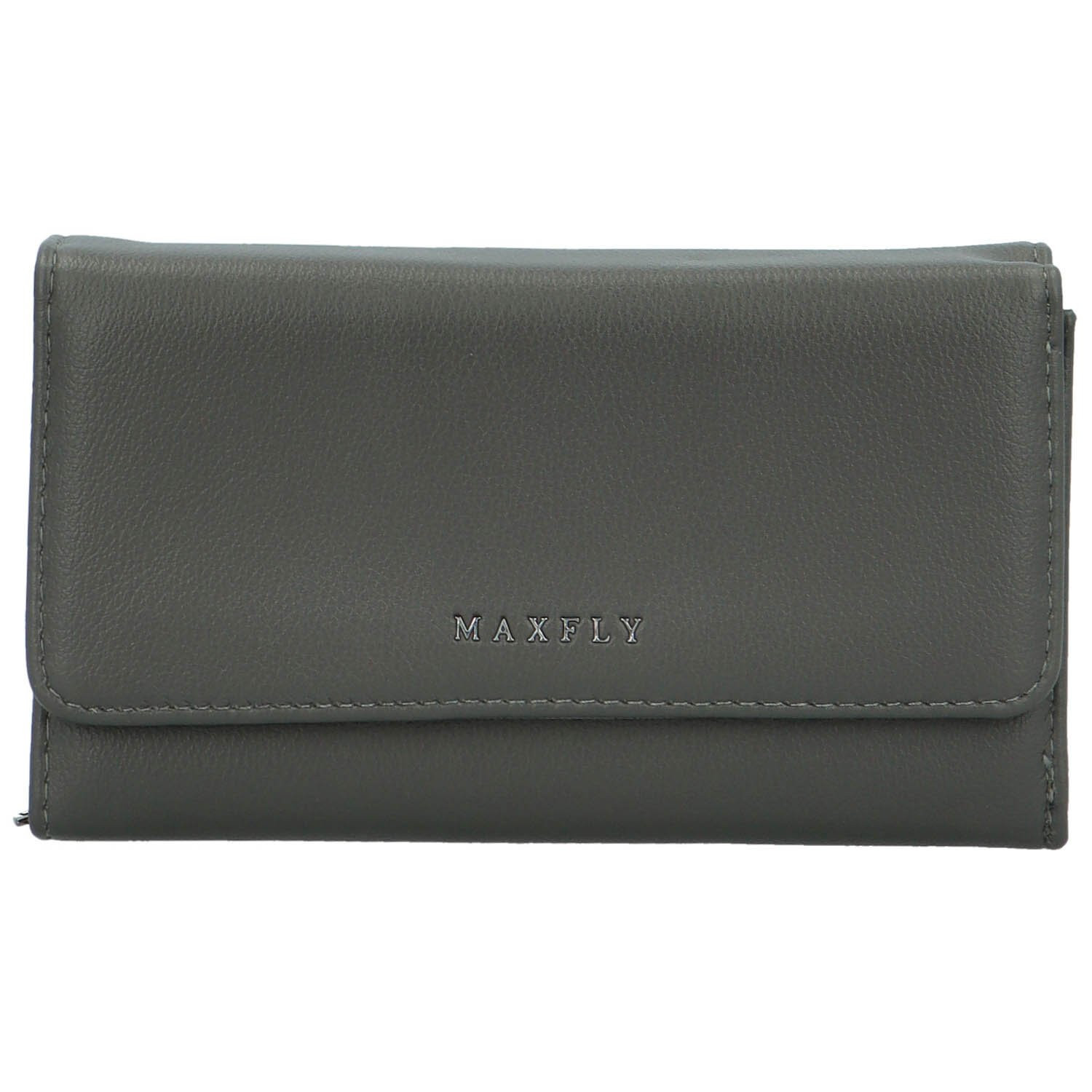 Stylová dámská koženková peněženka MaxFly Ennio, šedá