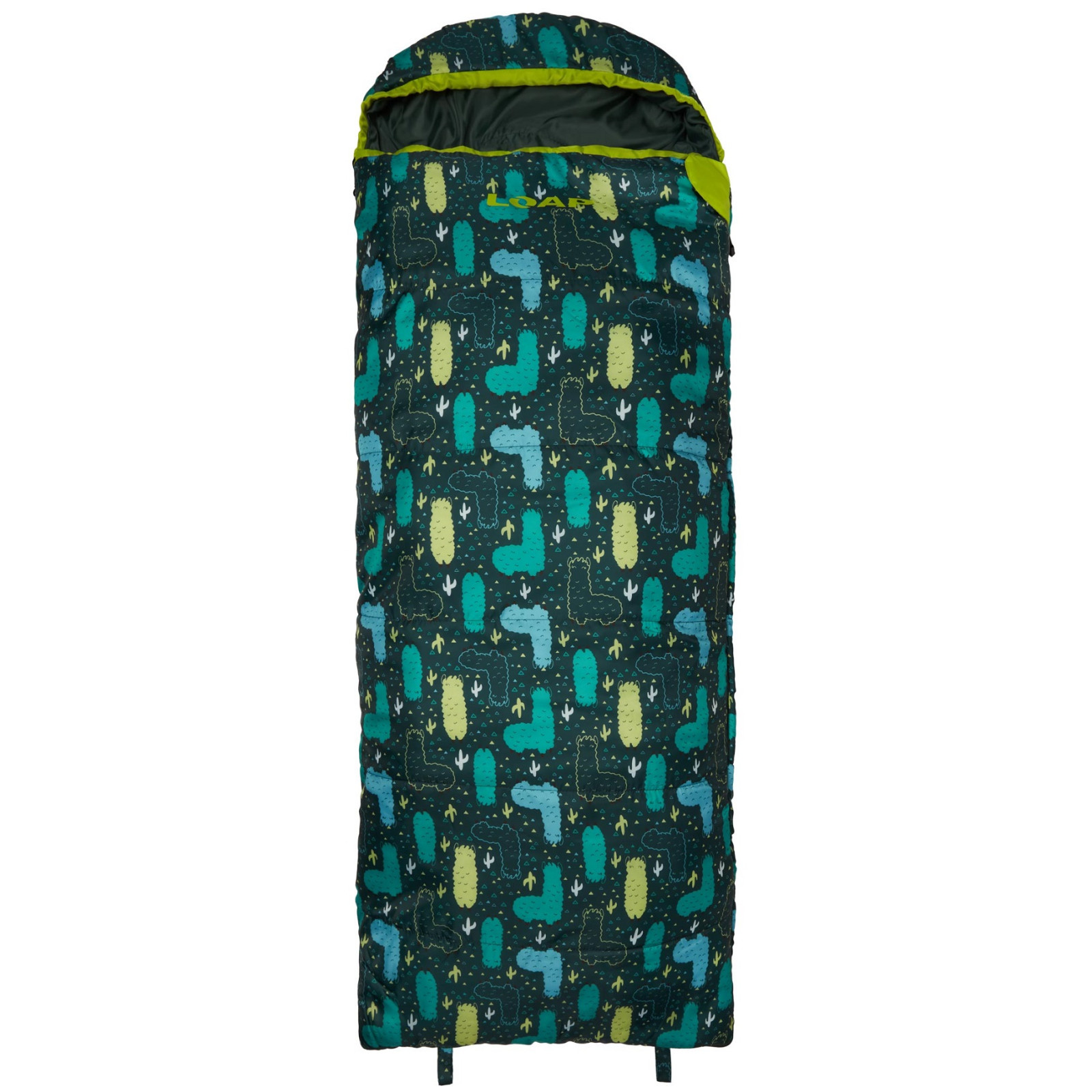 Dětský spacák Loap Boston Lama Zip: Levý / Barva: zelená