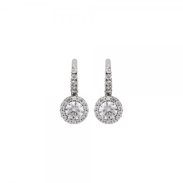 Náušnice se syntetickými kameny 336-087-000968 3.05g