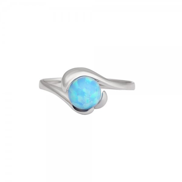 Prsten se syntetickými opály 327-087-1155 51-2.35g