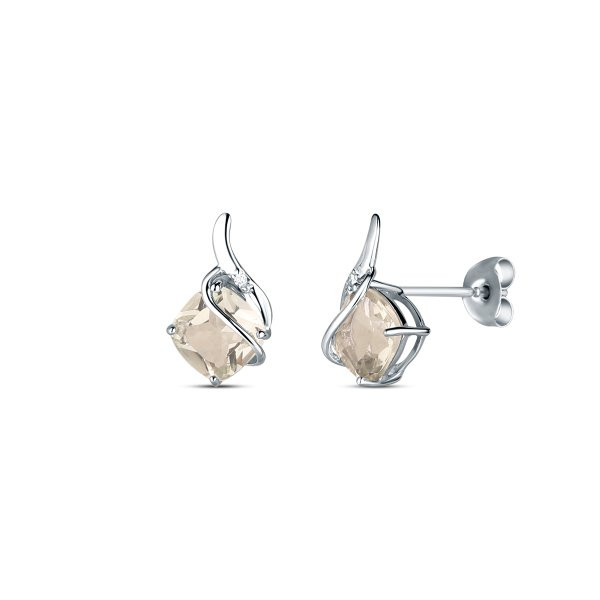 Náušnice se zeleným ametystem 334-955-GA1181 1.35g