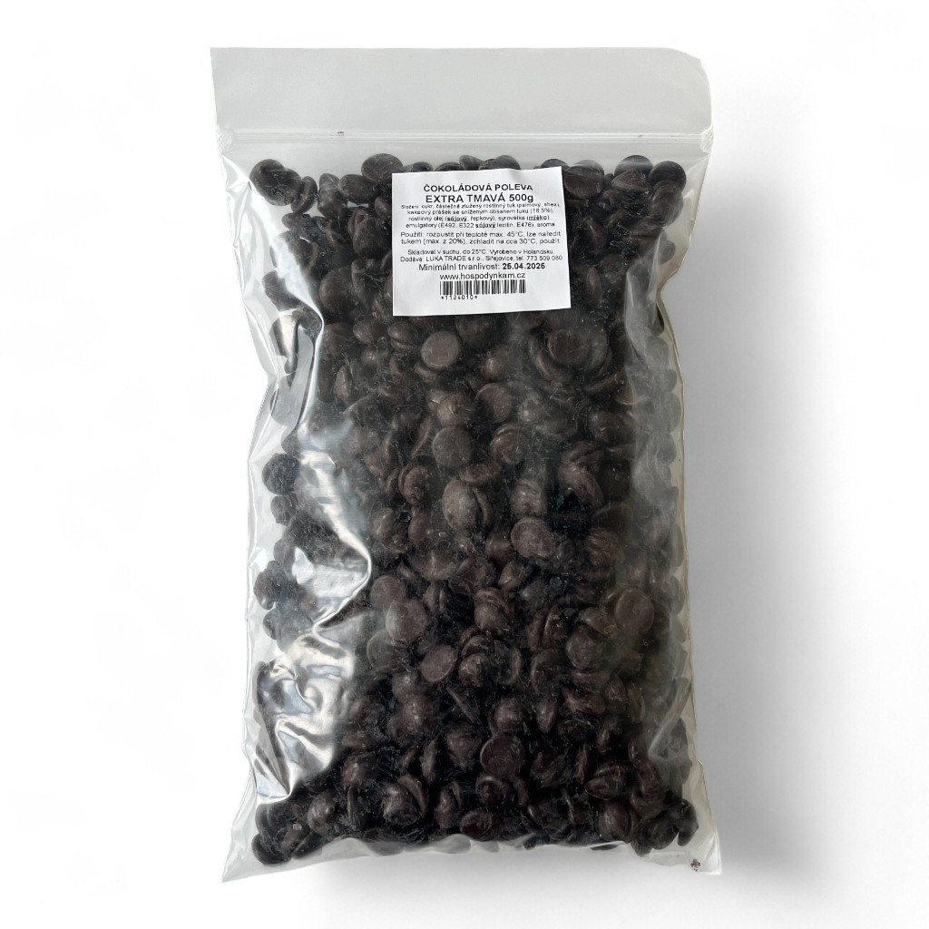 Zeelandia Extra tmavá poleva v peckách Hmotnost: 0,5 kg