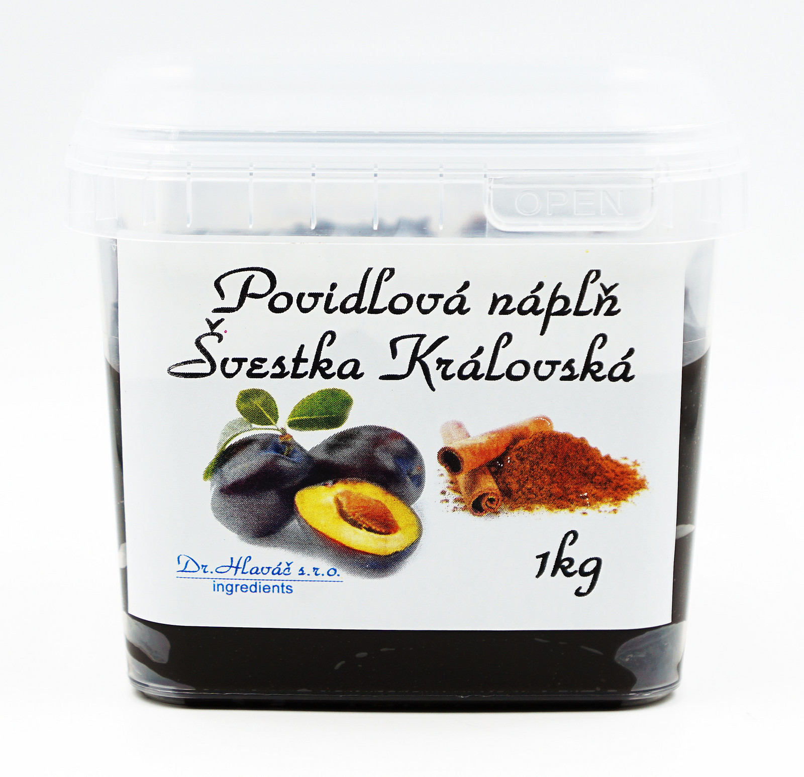 Dr. Hlaváč Povidlová náplň Švestka královská skořice a rum 1kg (termostabilní)