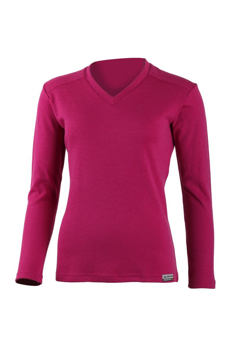 Lasting dámská merino mikina BEVA 4545 růžová Velikost: XL 8596445011821
