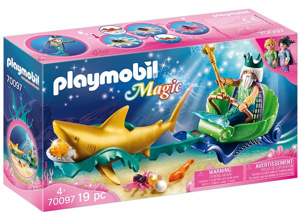 Playmobil Playmobil 70097 Král moří se žraločím kočárem