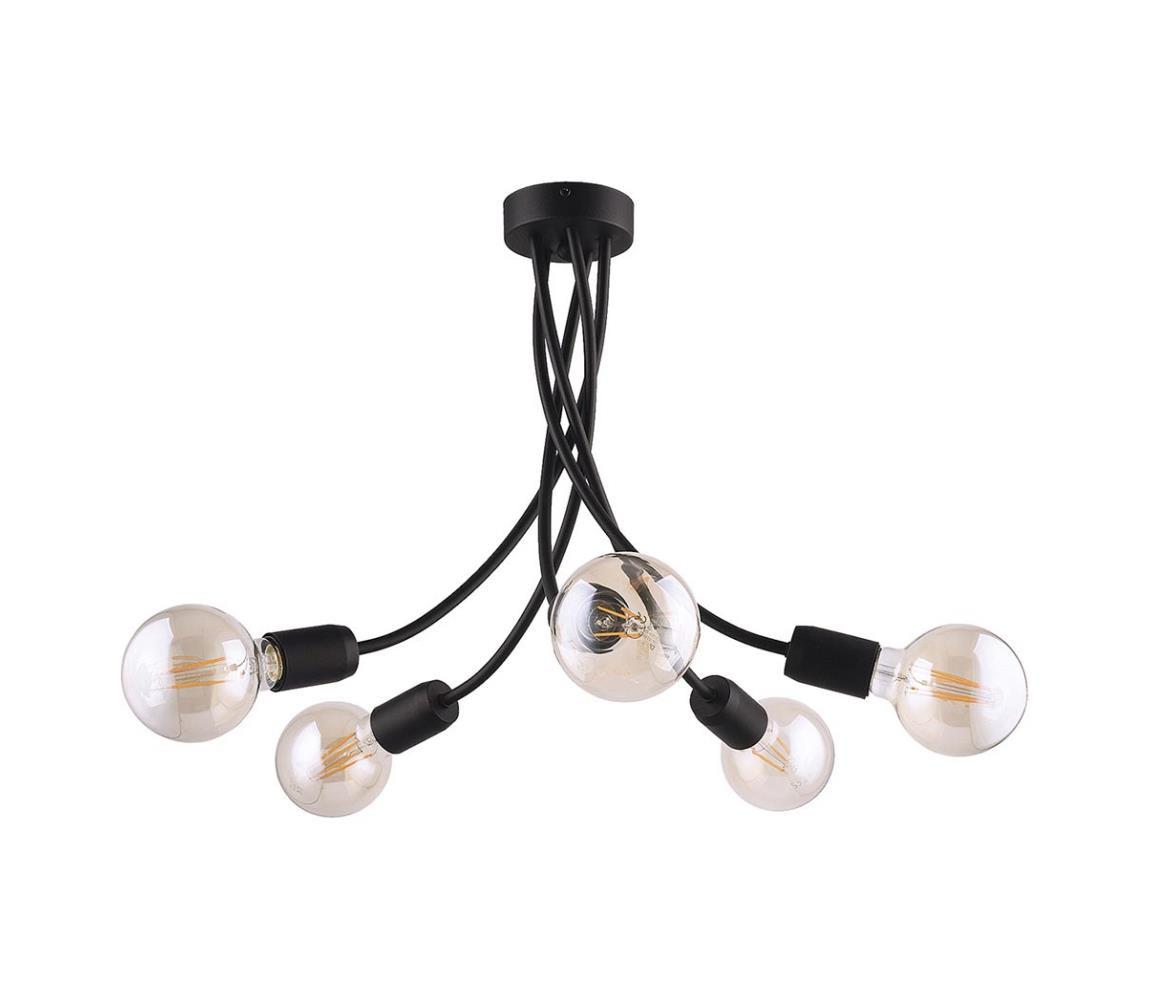 Jupiter Jupiter 1640 - Lustr na tyči LUCE 5xE27/60W/230V černá