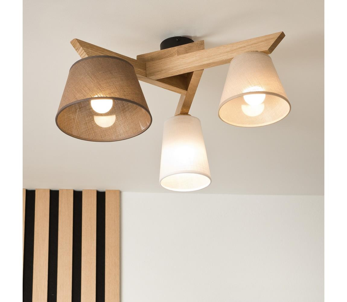 Přisazený lustr ANTONIO 3xE14/40W/230V dub