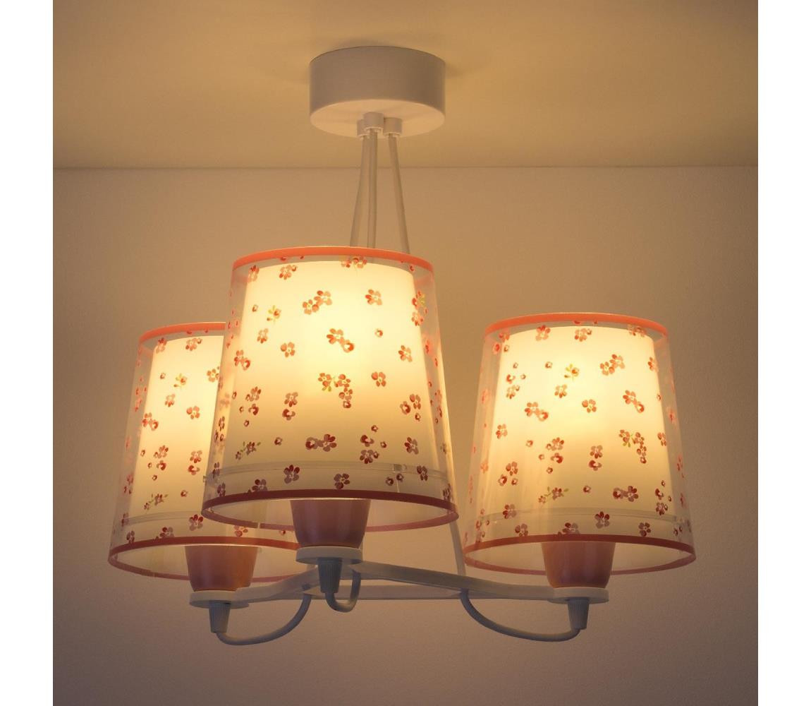 Dalber Dalber 81177S - Dětský lustr DREAM FLOWERS 3xE27/60W/230V