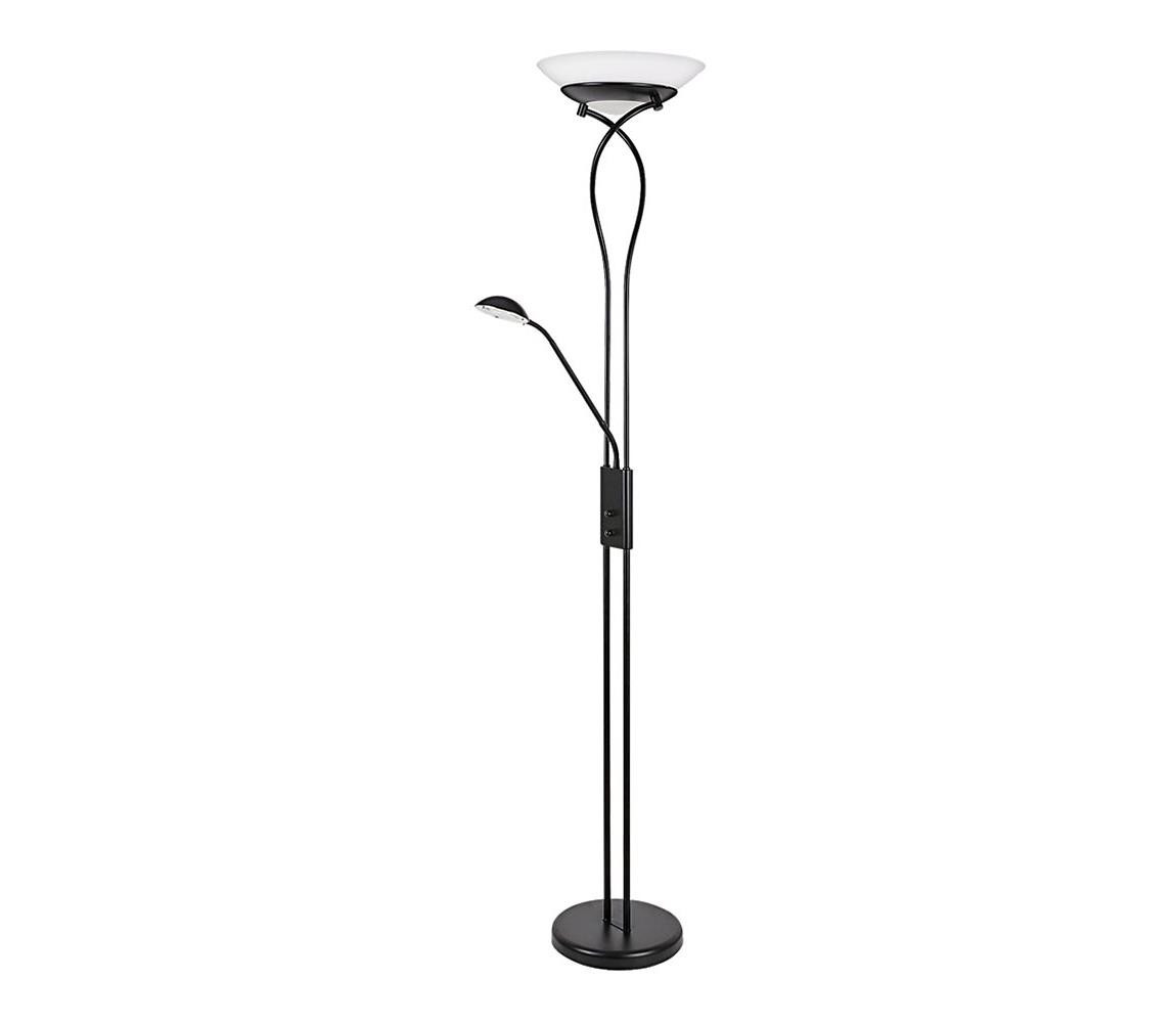Rabalux Rabalux 4554 - Stojací lampa GAMMA TREND 2XE27/15W+1XG9/40W/230V černá