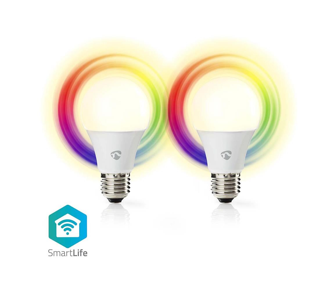 SmartLife chytrá LED žárovka E27 9W 806lm barevná + teplá/studená bílá, sada 2ks