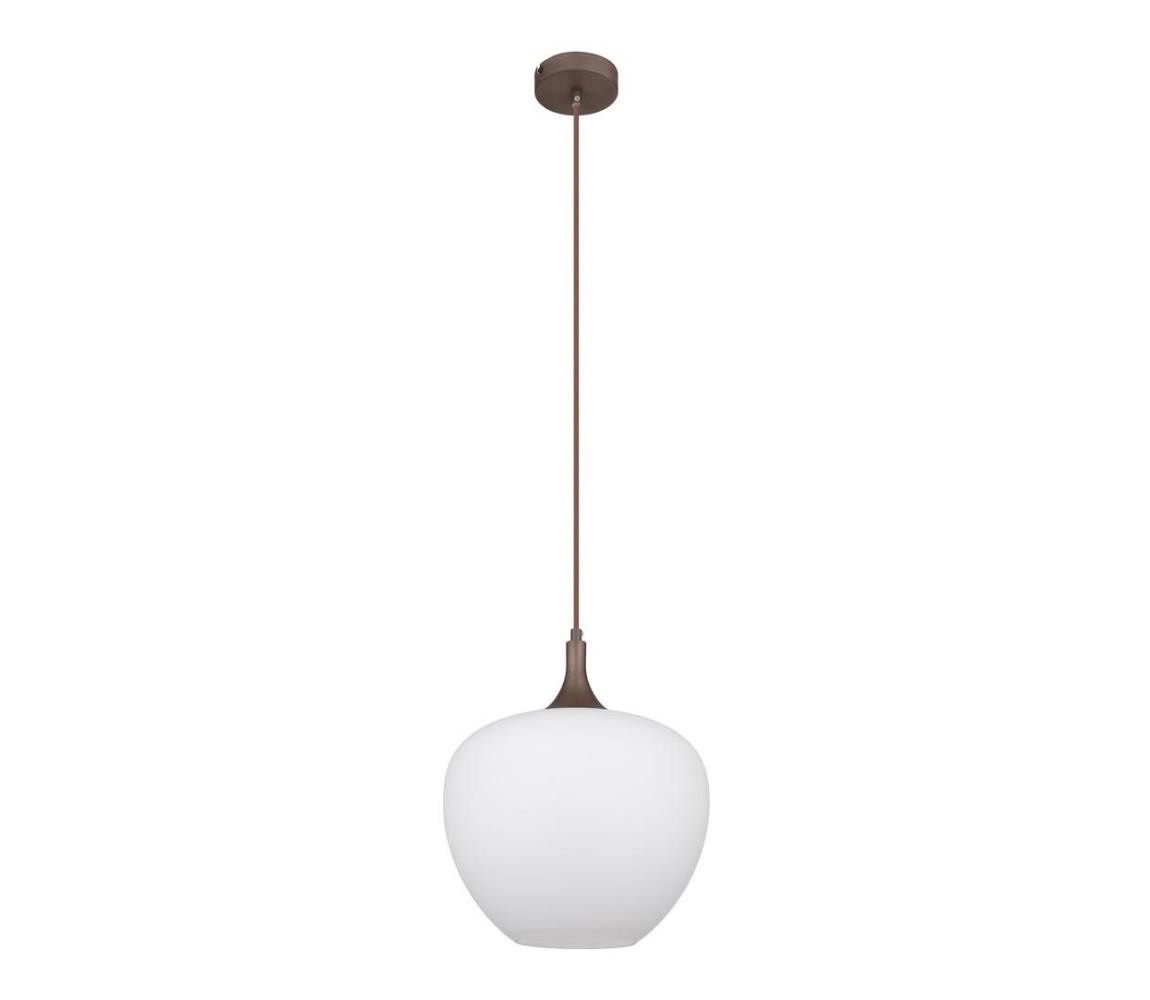 Globo Globo 15548H1C - Lustr na lanku MAXY 1xE27/60W/230V bílá/hnědá