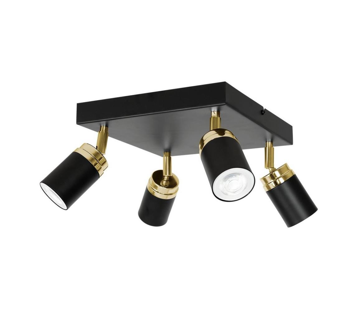 Bodové svítidlo RENO 4xGU10/8W/230V černá/zlatá