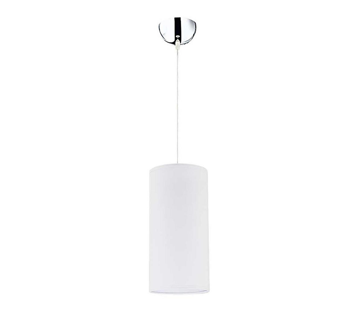 - Lustr na lanku CIGAR 1xE27/40W/230V pr. 15 cm bílá