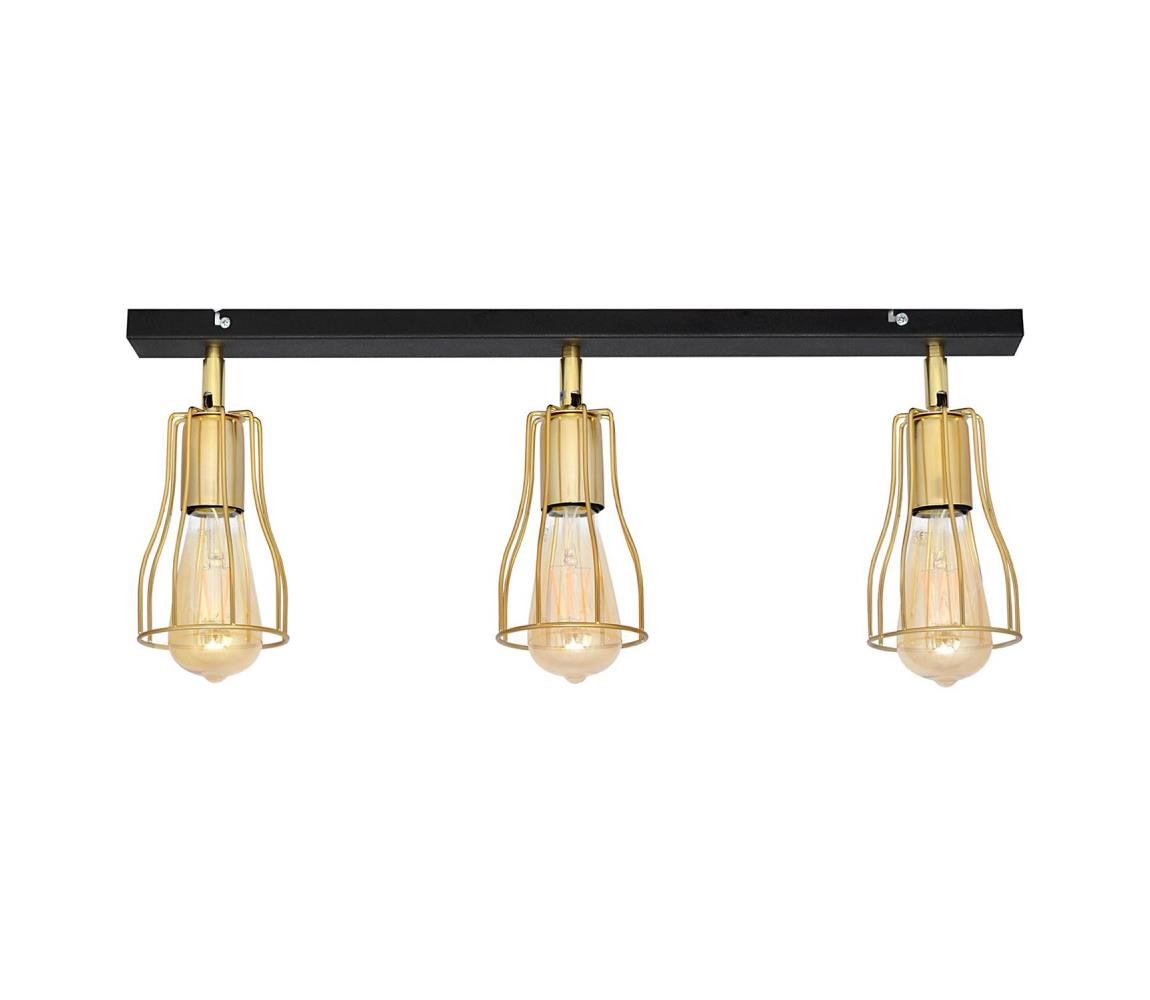 Bodové svítidlo TUBE 3xE27/15W/230V zlatá/černá