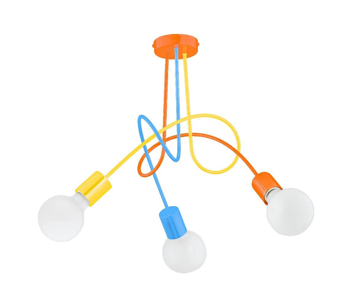 Dětský přisazený lustr TANGO 3xE27/15W/230V pestrobarevná