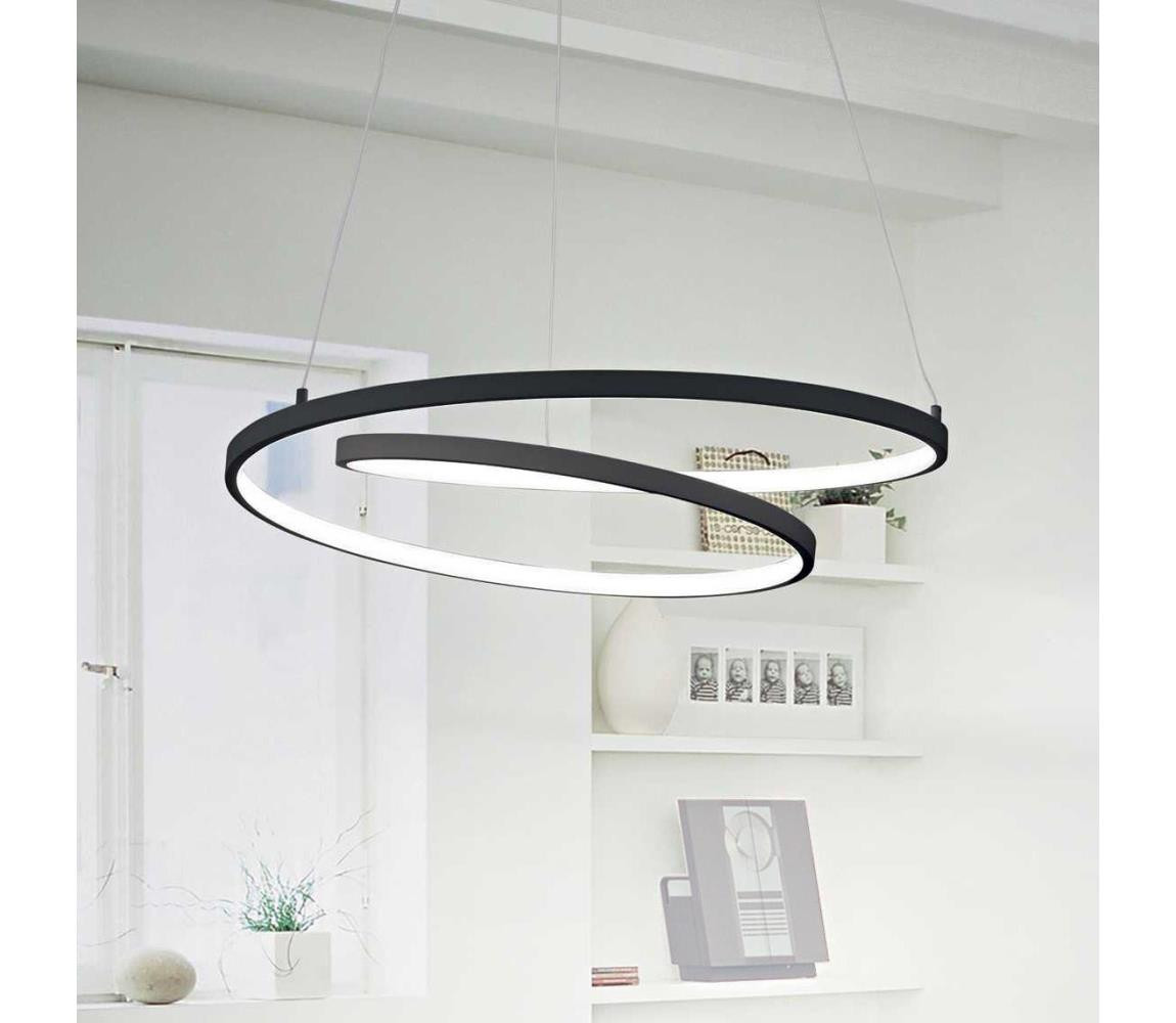 Ideal Lux Ideal Lux - LED Lustr na lanku OZ LED/52W/230V pr. 80 cm CRI 90 černá