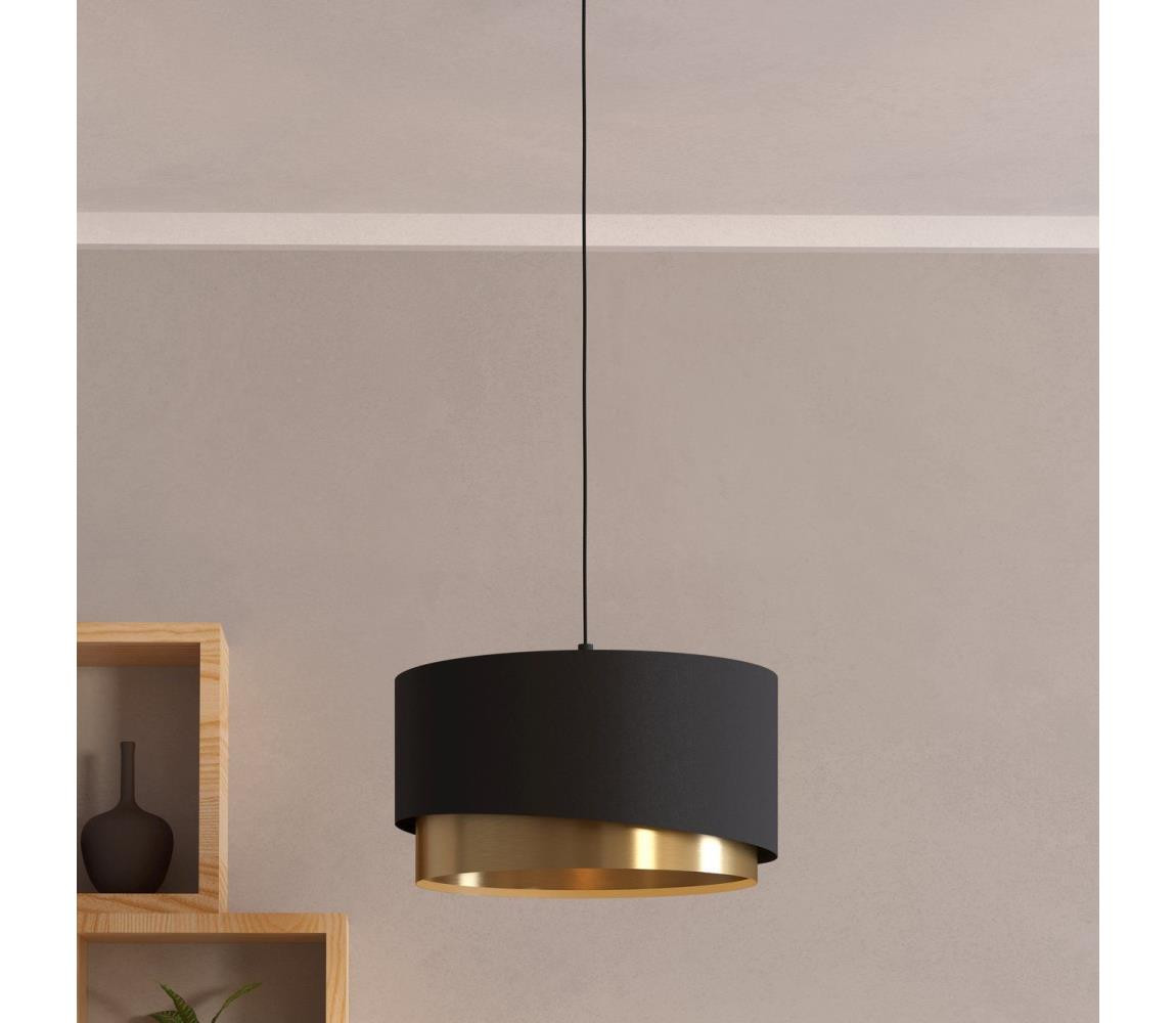 Eglo Eglo 39925 - Lustr na lanku MANDERLINE 1xE27/40W/230V černá/zlatá