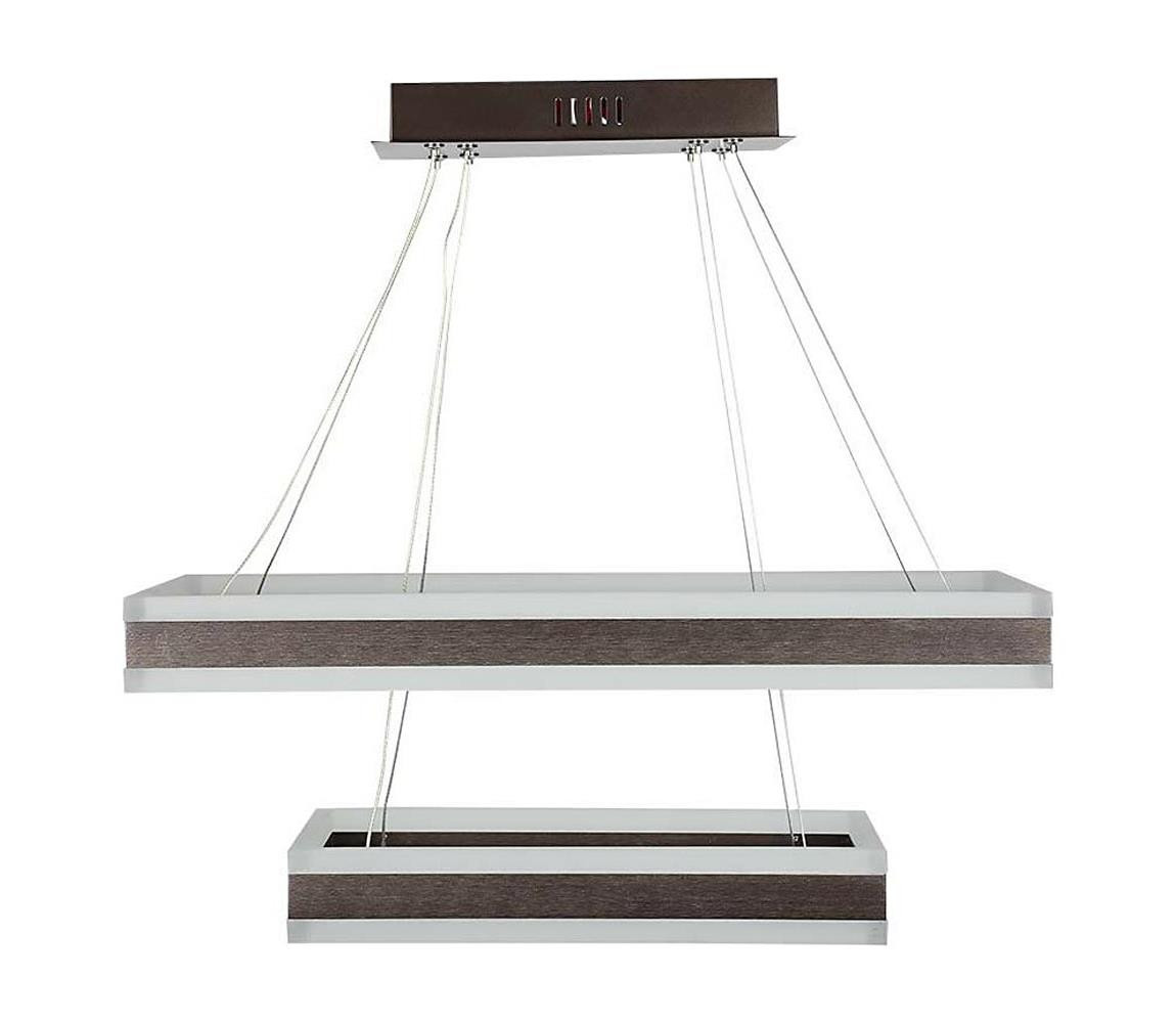 LED Stmívatelný lustr na lanku LED/113W/230V 3000K hnědá