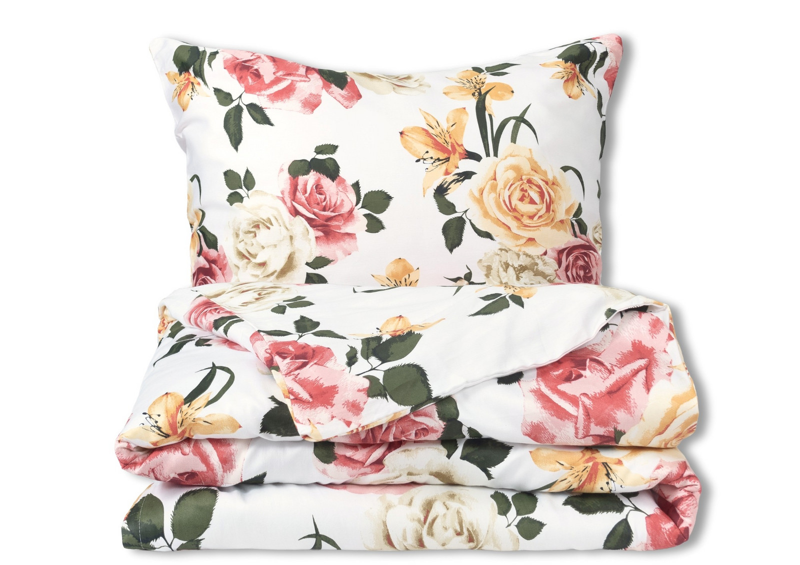 Matex Bavlněné saténové povlečení Exclusive 140x200 + 70x90 cm - Snové růže