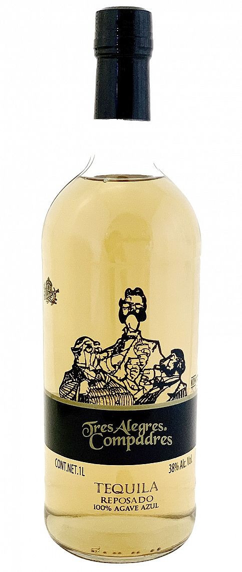 La Cofradía Tres Alegres Compadres Tequila Reposado 38% 1l