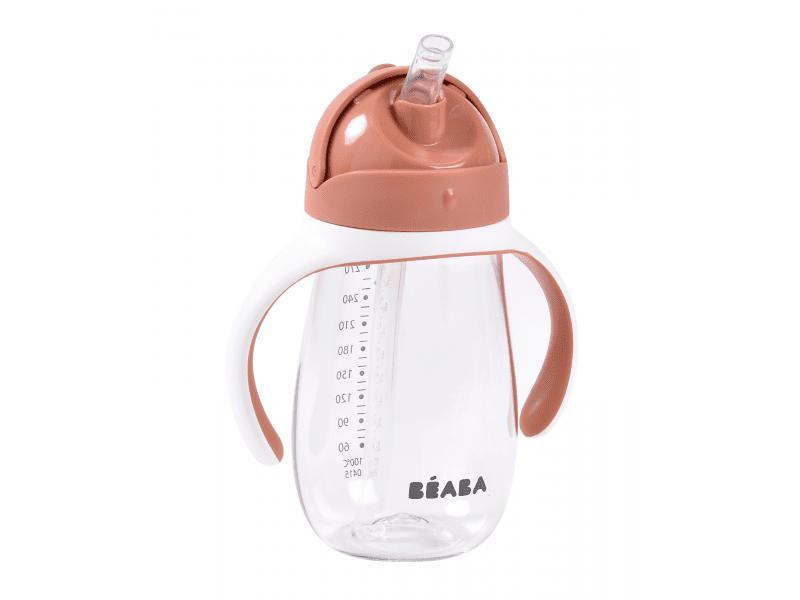 Beaba Hrnek s brčkem 300ml Terracotta