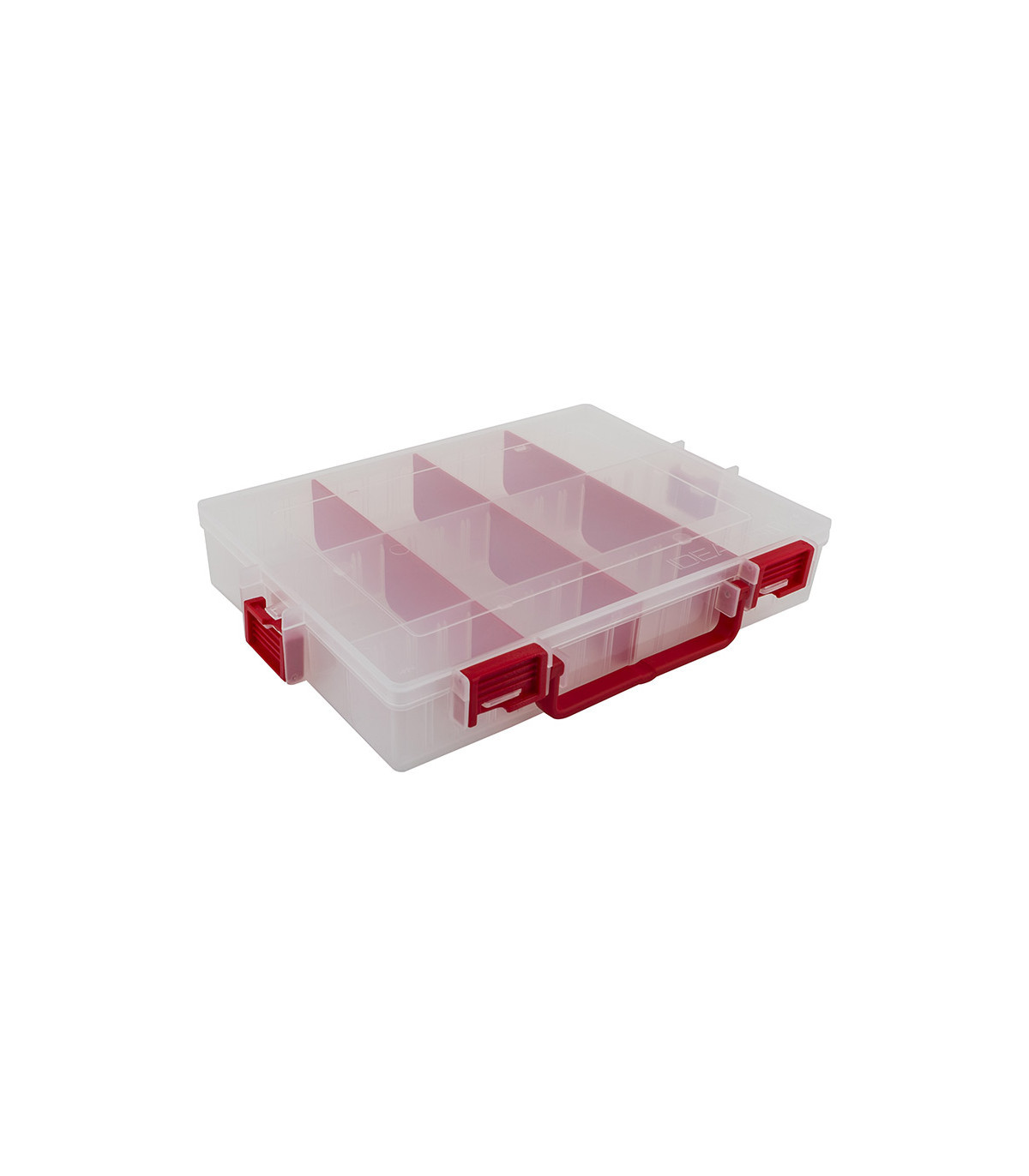 Plastový pořadač - Ideal Box XL (transparentní/červená)