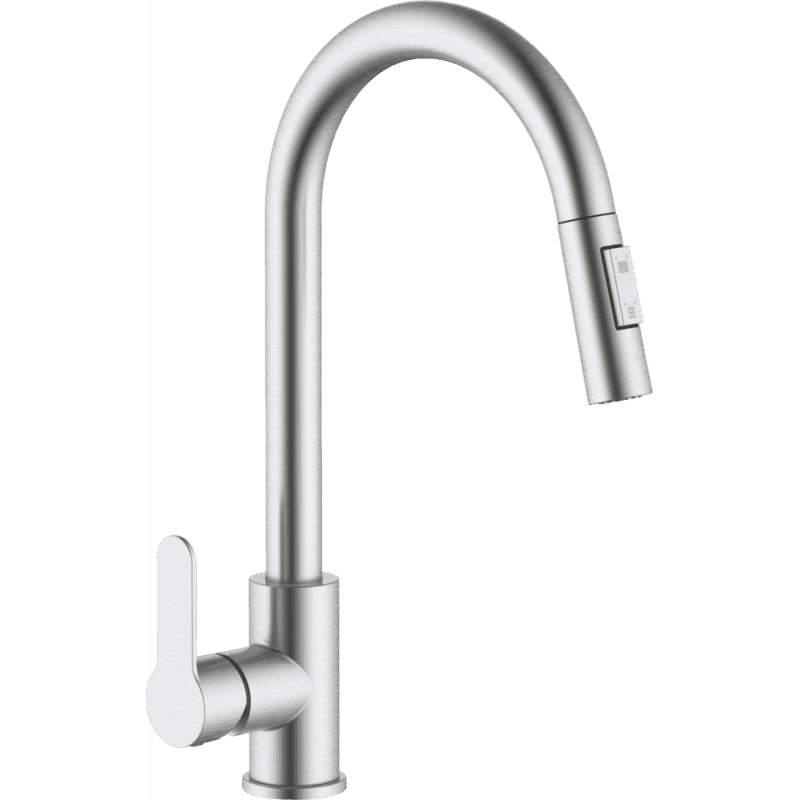 JB Sanitary H102901  Kuchyňská baterie s vytahovací sprchou, broušená nerez (H10 29 01) BATERIE S HORNÍ MONTÁŽÍ