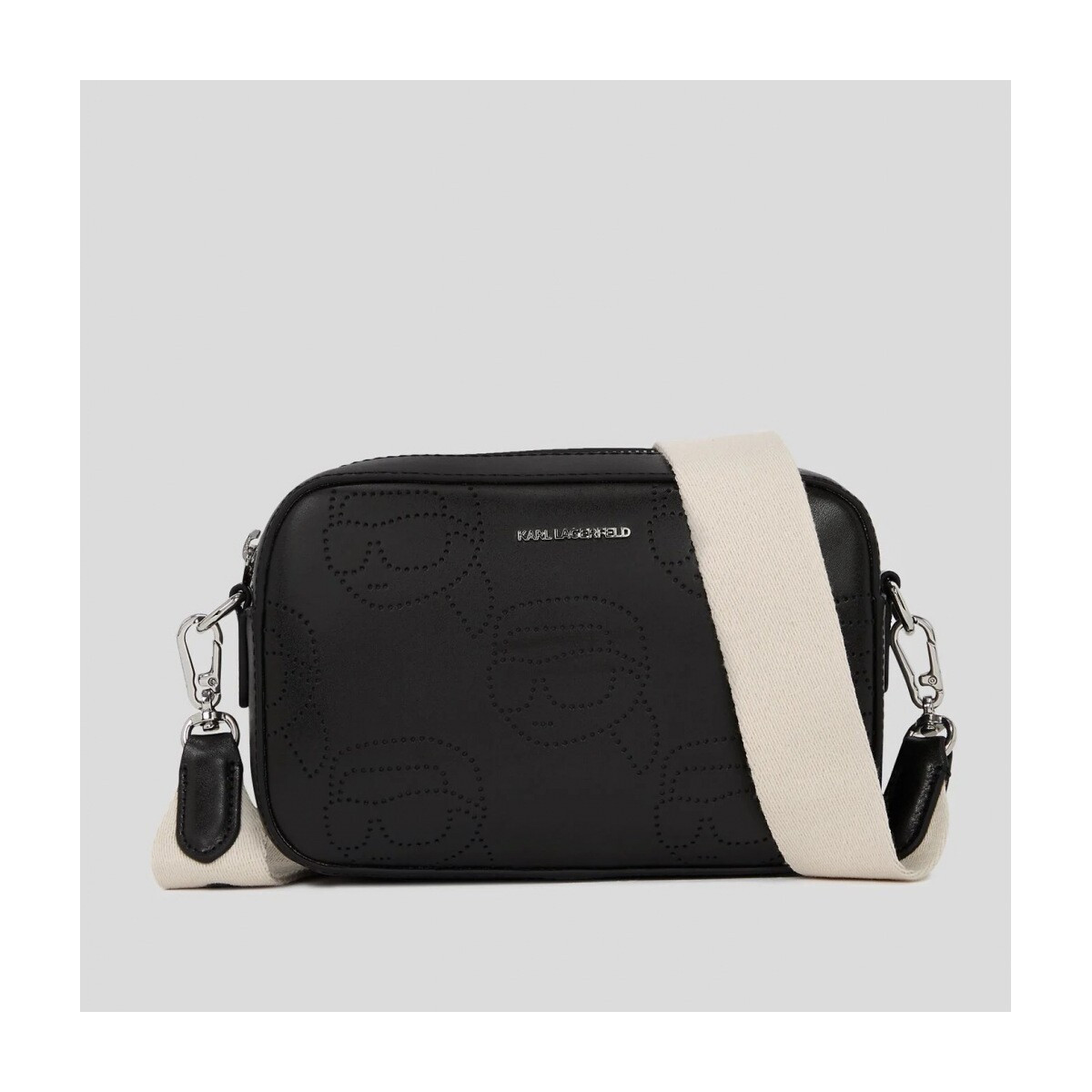 Karl Lagerfeld  IKON LEATHER PERFORATED CM  Černá