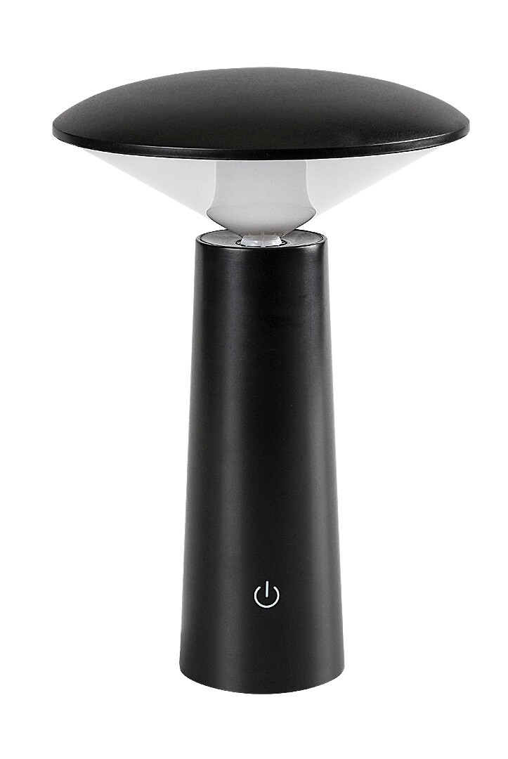 Rabalux Černá LED zahradní nabíjecí lampa Polperro 3W 77147