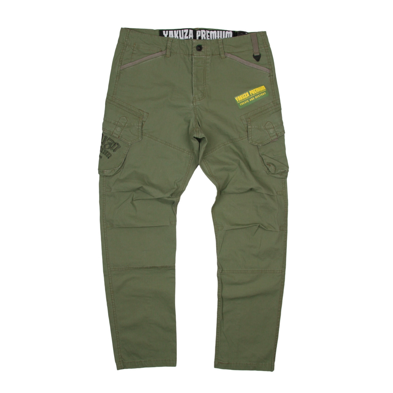 Kalhoty Yakuza Premium Cargo Label - olivové, L