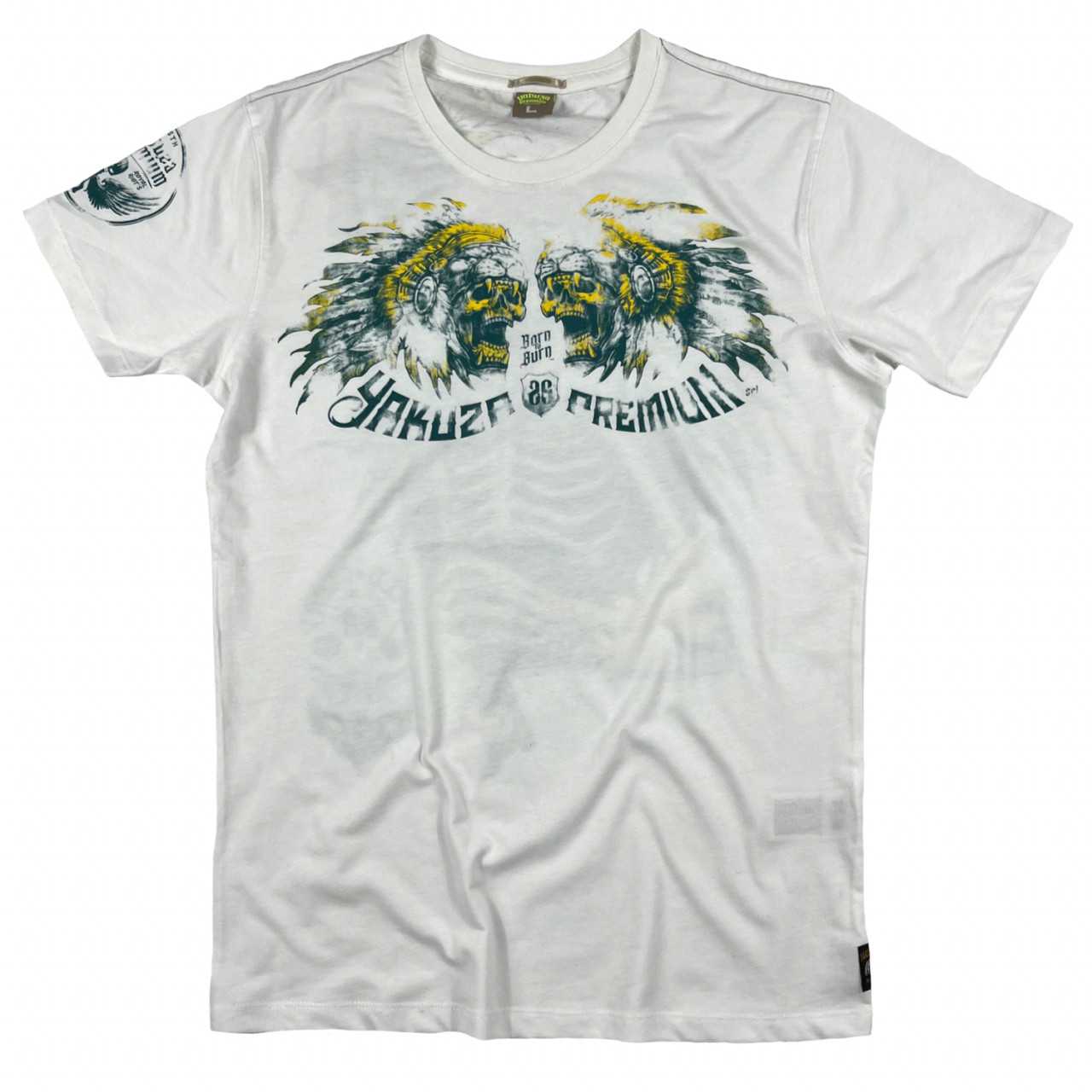 Triko Yakuza Premium Skullbone - bílé, XL