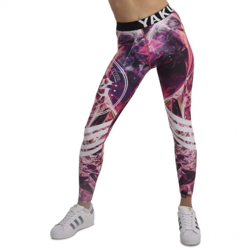 Legíny dámské Yakuza Glory Rush - růžové, XL