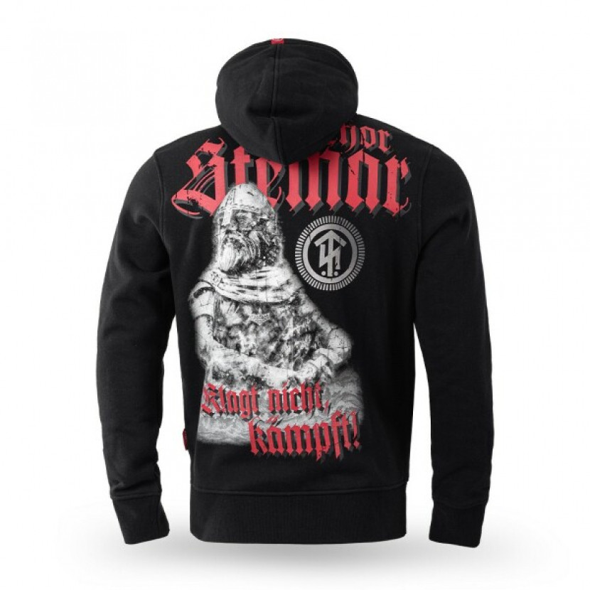 Mikina s kapucí a zipem Thor Steinar Vandrad - černá, M