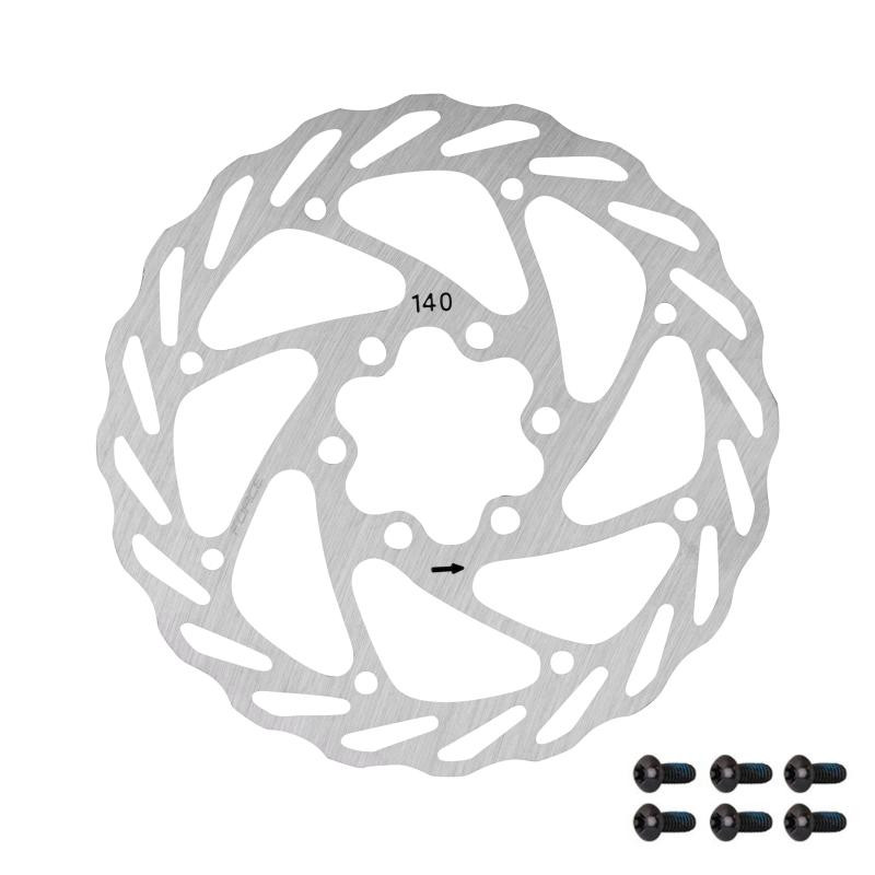 Force Kotouč brzdový Force-4 140 mm, 6 děr, stříbrný