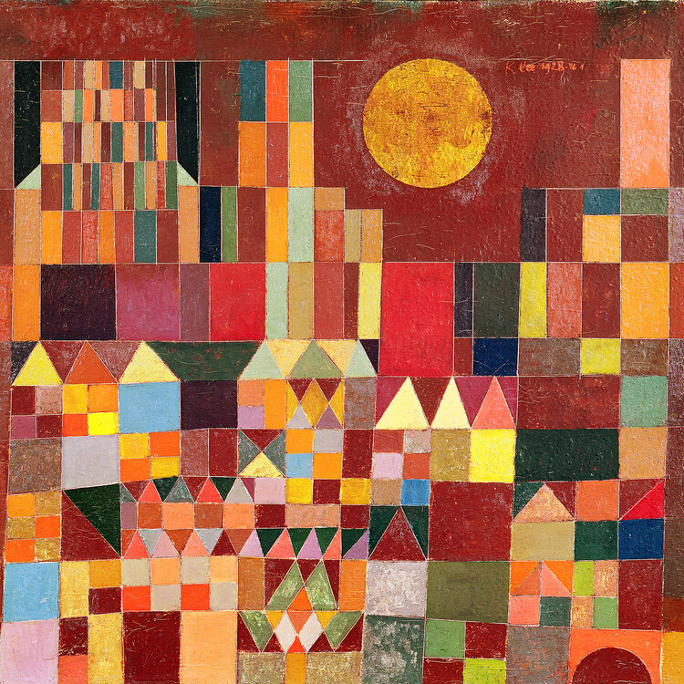 Paul Klee Obrazová reprodukce Castle and Sun, 1928, Paul Klee, 40 × 40 cm